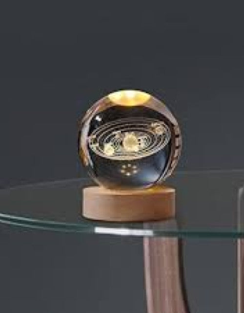 3D Galaxy Crystal Ball Night Lamp,Solar System