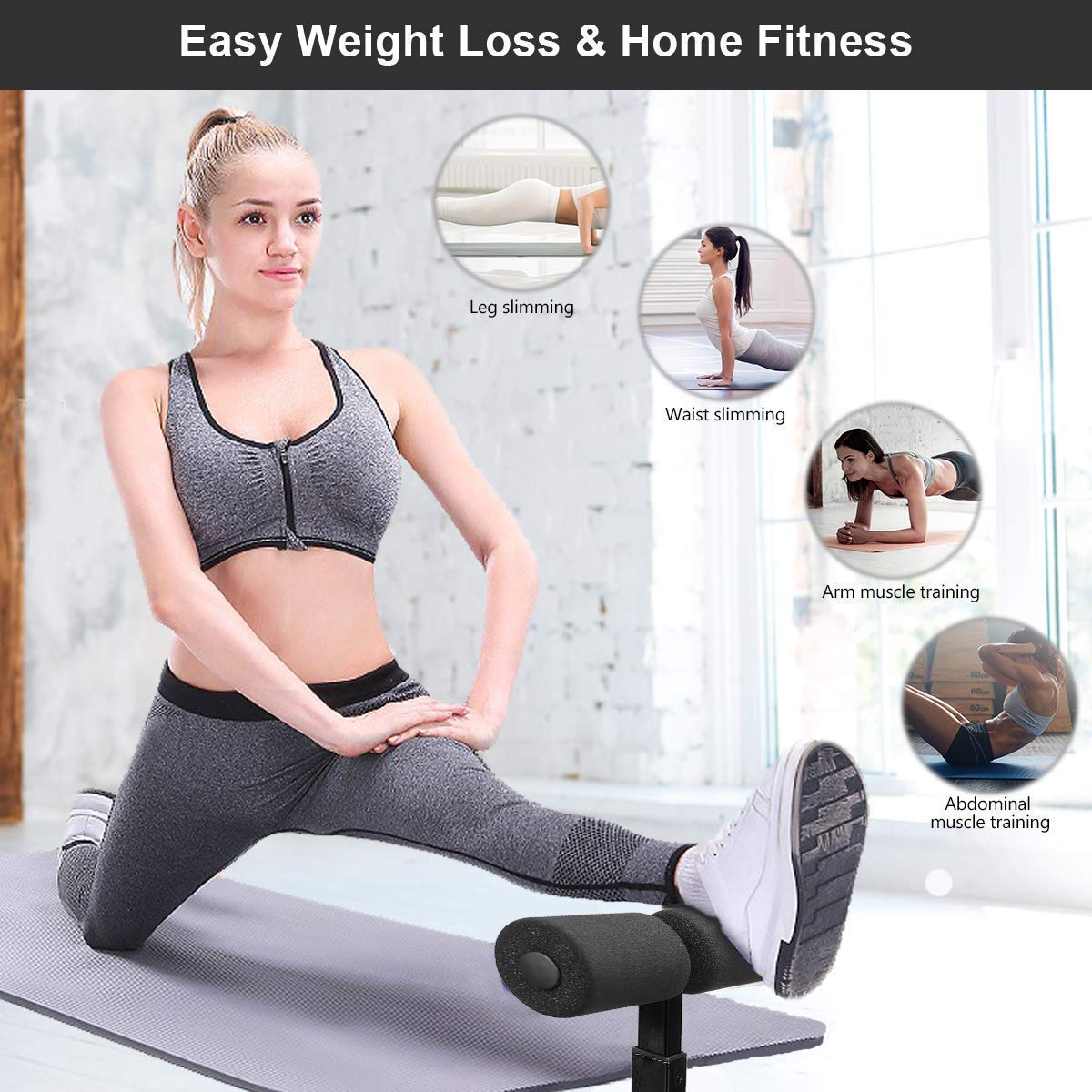 Sit up bar abdominal Chest and Arm Muscles Exercise Adjustable Fitness Equipment Suction Cup