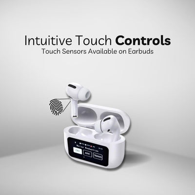 Wireless Bluetooth Earbuds with Touch Display