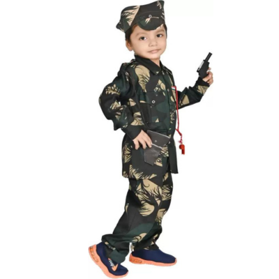 Kids Boys Costume Army Military Dress