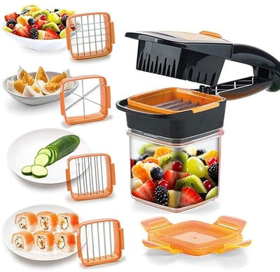 5 in 1 Multifunction Vegetable Cutter Manual Vegetable Quick Dicer Fruit Chopper Slicer