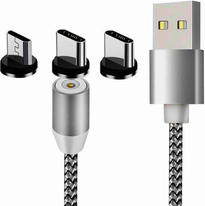 3 in 1 Magnet Data Cable with Magnetic Cable 1 m Magnetic Charging Cable