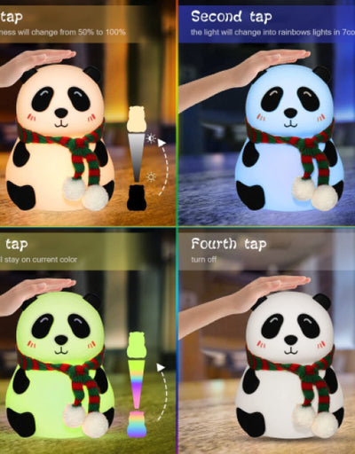 Panda Lamp, Night Lamp for Kids, Panda Touch Silicone Lamp