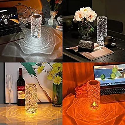 Crystal Rose Diamond 16 Color RGB Changing Mode LED Night Lights