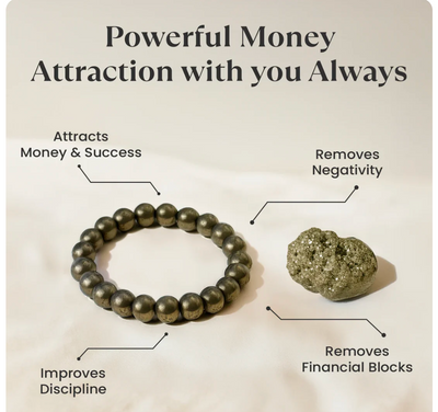 Dhan varsha Combo ( Pyrite bracelet and Raw Geode Pyrite Stone)