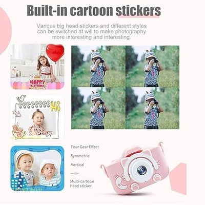 Kids Camera, 1080P HD Digital Video Camera Cartoon Protective Silicone Cover