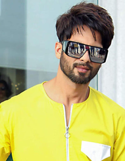 Shahid Kapoor, Sahil Khan Inspired Oversized Sunglasses for Men & Women (Silver)