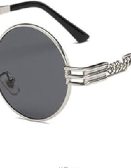 Steampunk Round Sunglasses Gothic Metal Circle Frame