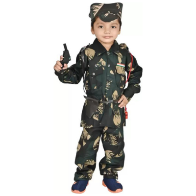 Kids Boys Costume Army Military Dress