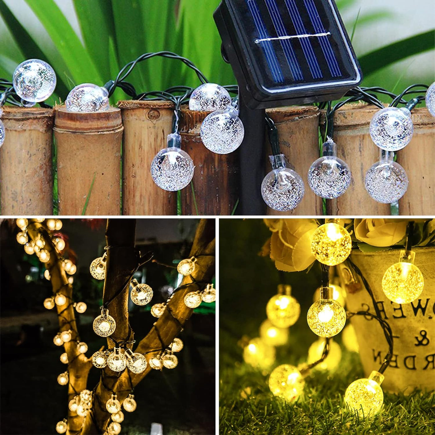 LED Solar Fairy Lights Crystal Balls