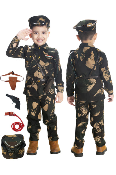 Kids Boys Costume Army Military Dress